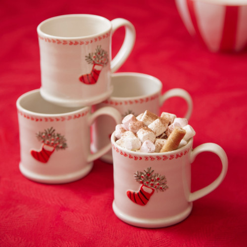 Christmas Stocking Small Mug - Set Of 4