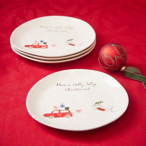 Christmas Canines Large Plate - Set of 4