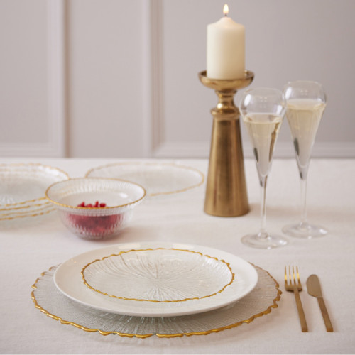 Coral Gold Rim Dining Collection