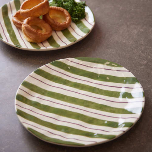 Green And Auburgine Dinner Platter