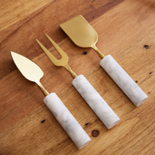 Marble 3 Piece Cheese Knife Set