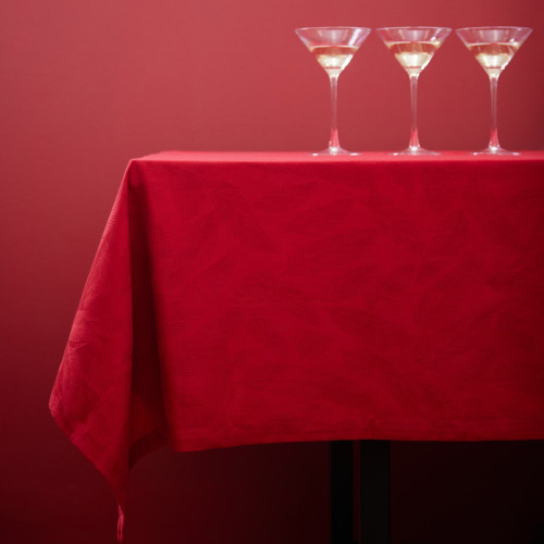 Red Fern Jacquard Table Cloth