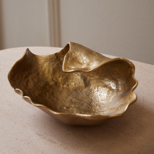 Tess Curved Gold Bowl