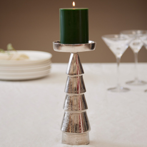 Christmas Tree Pillar Candle Holder - Small