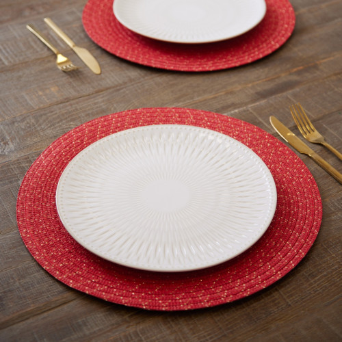 Red & Gold Placemat - Set of 6