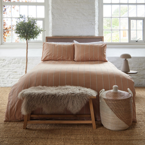 Rose & White Stripe Duvet Set Collection