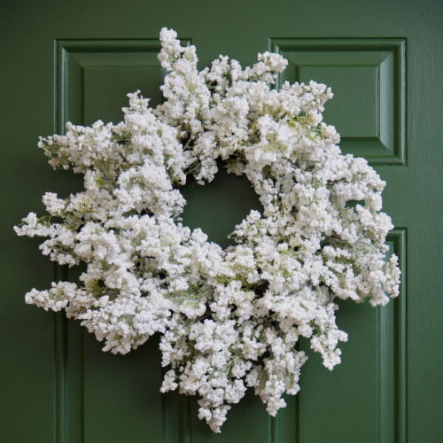 Snowflocked White Berry Wreath 