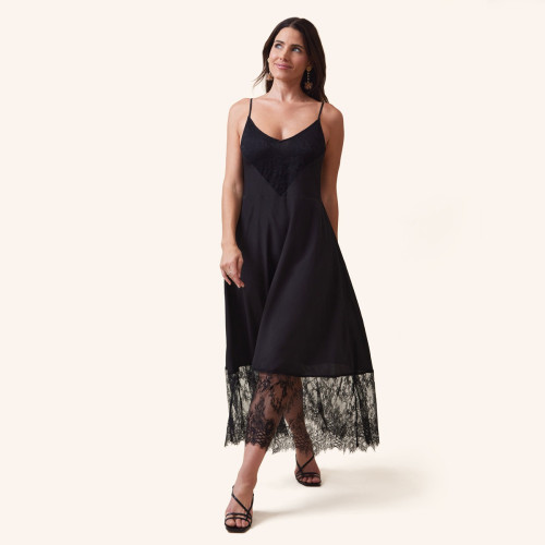 Gala Lace Trim Dress