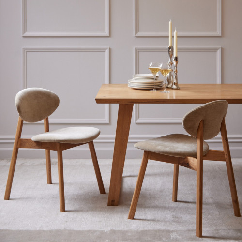 Milton Dining Chair - Oak - Set of 2