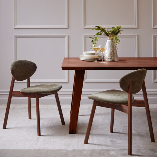 Milton Dining Chair - Walnut - Set of 2