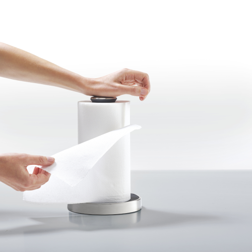 Push & Tear Kitchen Roll Holder Grey