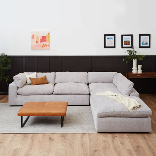 Cloud Feather Corner Sofa Collection - Grey 