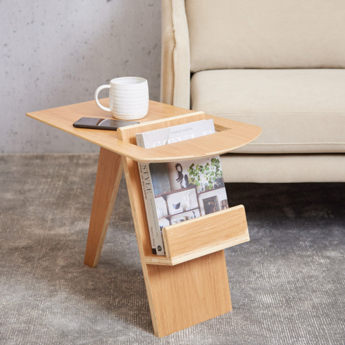 fraser natural oak magazine side table