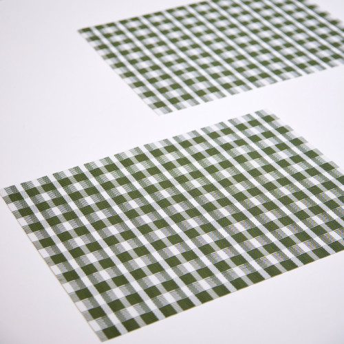 green check placemat in a set of 6