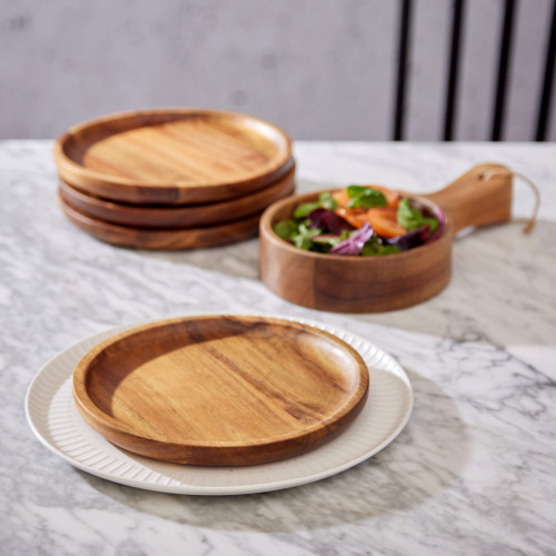 Wooden Plate Set Of-4 20cm