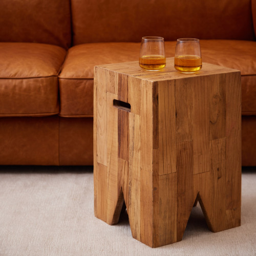 Rolf Solid Elm Side Table 