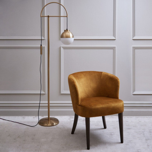 Oliver Chair In Ochre Velvet