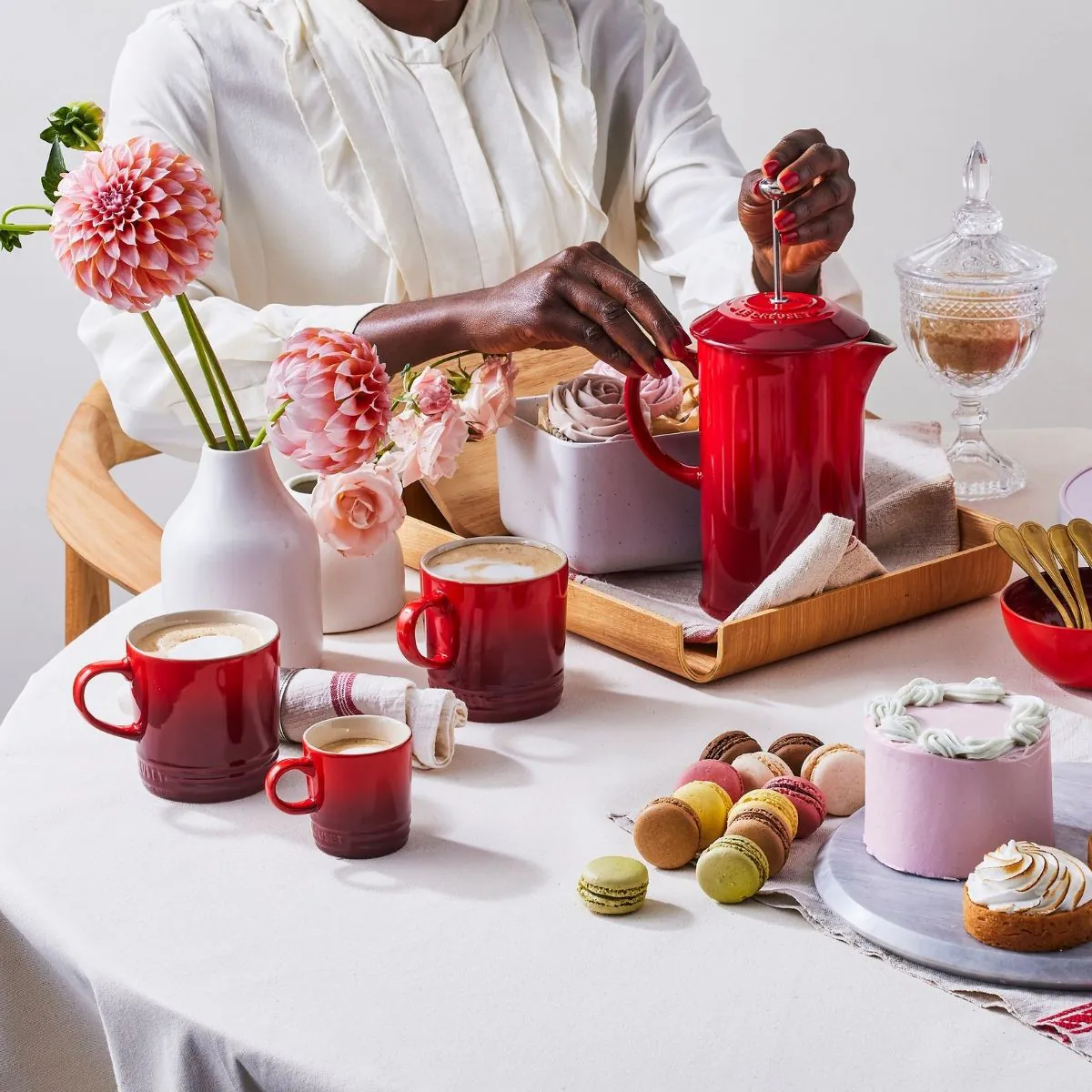 Le Creuset Coffee Pot & Press - Cerise