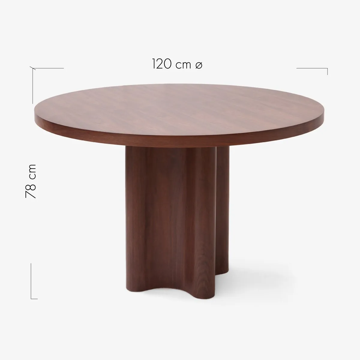 Kavo Round Walnut Veneer Dining Table | Meadows & Byrne