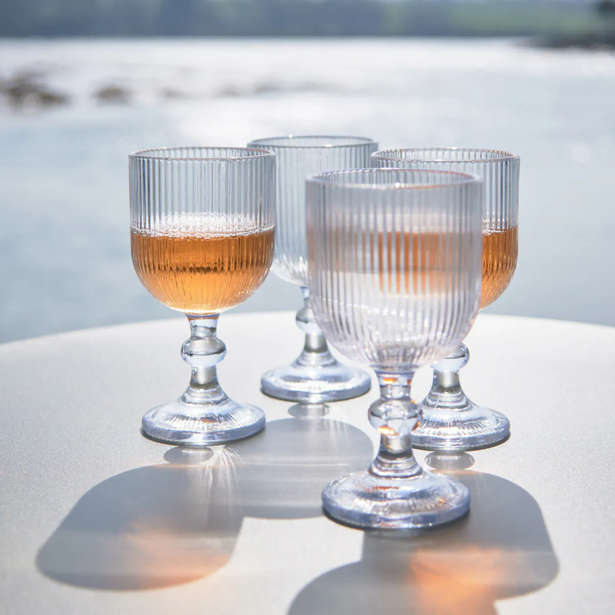 Riviera Ribbed Red Wine Glass - Set Of 4| Meadows & Byrne