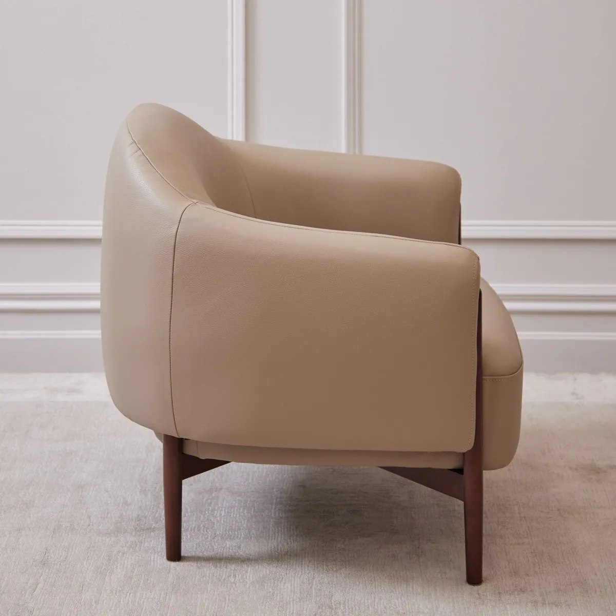 Sampson Leather Accent Chair | Meadows & Byrne