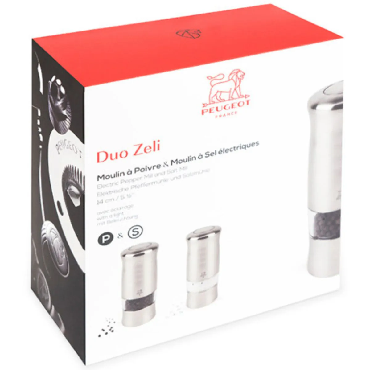 Peugeot Zeli Duo Electric Salt & Pepper Mills | Meadows & Byrne